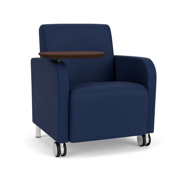 Lesro Siena Lounge Reception Guest Chair W/ Swivel Tablet, 27 in W 29.5 in L 32.5 in H SN1101 - main